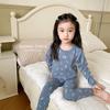 Conjunto de roupa de casa infantil unissex com estampa de desenho animado, ideal para o outono e inverno. Pijama macio e confortável para crianças, tamanhos 80 a 150, com calça comprida.