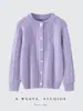 Suéter cardigan de cashmere infantil com gola redonda para outono e inverno, unissex, peça externa grossa de tricô trançado, looks combinando para pais e filhos