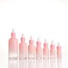 Botella Gotero Rosa de 5 ml, Botella Dispensadora de Líquido Esencia, Botella de Vidrio con Gotero Degradado de 15 ml para Aceite Esencial, Botella Vacía con Tipo Gotero