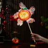 Linternas de Molinillo para el Festival del Medio Otoño 2026 Linternas de Mano para Niños Estilo Tradicional Juguetes Hechos a Mano Manualidades Decoración Ambiente del Año del Caballo