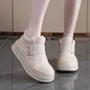 Sapatos Casuais Modernos Femininos 2026 Primavera Novo Design Versátil Tênis de Solado Grosso Sapatos Brancos Femininos 2688-1