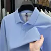Camisa Polo de Algodón Puro con Cuello y Mangas Largas para Hombre de Primavera y Otoño Tops Casuales para Hombre Camiseta de Color Puro Piqué 100% Algodón para Hombre