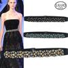 Cinturón con Decoración de Diamantes de Cristal, Cinturón Elástico para Mujer con Vestido, Falda Larga, Cintura Elástica, Envío Directo de una Pieza