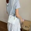 Bolso tipo cubo simple y elegante, Bolso de mujer texturizado de moda nuevo, Bolso de hombro cruzado de gran capacidad para el día a día, Bolso de mano ligero