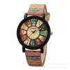 Relojes de Mujer Transfronterizos con Esfera de Imitación Madera, Relojes de Pulsera Personalizados para Mujer al por Mayor, Relojes Coreanos de Cuero para Estudiantes