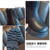 Botas Nuevas para Niña Temporada Otoño/Invierno Botas Cortas Cálidas Elegantes Botas de Piel Botas Martin de Forro Delgado Estilo Británico Versátil Botas de Princesa