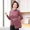 Elegante abrigo grueso de manga tres cuartos camisa de manga larga para debajo traje de dos piezas para abuela ropa para mujeres de mediana edad y mayores Otoño e Invierno 2023 Nuevo