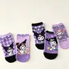Calcetines para mujer primavera y verano nuevos dibujos animados japoneses lindos calcetines cortos morado versátil tendencia calcetines tipo barco stock al por mayor