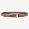 Cinturón de Cuero de Diseño Exclusivo para Mujer, Hebilla Dorada Texturizada, Estilo Retro Ins, Sencillo y Versátil, para Jeans, Cinturón de Mujer