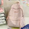 Nova Mochila Escolar para Aluno do Ensino Médio Feminina Ins de Aparência Bonita Estampa de Estrelas Campus Grande Capacidade Mochila para Aluno do Ensino Médio Tendência