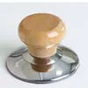 Mango de Madera Tapa de Olla Cocina Universal Resistente a Altas Temperaturas Anti quemaduras Asa de Tapa de Olla Estilo Antiguo Perilla de Olla Anti quemaduras Perla Superior Tapa de Olla Mango de Madera