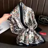 Bufanda Nueva de Seda Simulada, Bufanda Larga de Brocado, Moda Primavera y Otoño, Versátil Chal de Protección Solar de Verano, Turbante