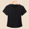 Camiseta Refrescante Slim: Camiseta Feminina de Lyocell 2026 Verão Nova Gola Redonda Ombro Normal Manga Curta para Mulheres, Top Emagrecedor