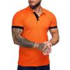 Polo informal ajustado de manga corta para hombre, diseño básico, camiseta clásica de manga corta, ropa de comercio exterior para hombre