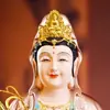 Estatuas de Resina de los Tres Santos de Saha: Buda Shakyamuni, Bodhisattva Ksitigarbha y Bodhisattva Avalokiteshvara para Decoración de Altar Doméstico al por Mayor