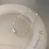 Pulsera de Plata de Ley S925 Fragmentada de Cintura Pequeña para Mujer, Lujo Ligero, Diseño Único, Joyería Casual y Versátil