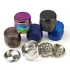 Molino de Humo de Aleación de Zinc de Colores Vibrantes con Forma de Tambor, 63 mm, Cuatro Capas, Transfronterizo, Molino de Humo Metálico Creativo con Forma de Barril, Multicolor