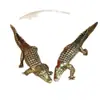 Ornamento de Crocodilo de Cobre Sólido, Incensário de Crocodilo de Cobre Sólido, Crocodilo Grande Realista, Animal de Chá Crocodilo Gigante, Ornamento de Mesa, Artigos de Cobre