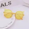 Óculos de Sol Sem Aro com Orelhas de Gatinho para Meninos e Meninas Óculos de Sol Pequeno Menino Moda Tendência Nova Tendência Óculos Infantis Óculos de Sol