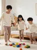 Pijamas de Algodón Puro para Adolescentes, Conjunto de Ropa de Casa para Niños, Ropa de Aire Acondicionado de Primavera y Verano para Niños, Camiseta Interior Básica para Estudiantes