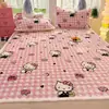 Funda de colchón acolchada de terciopelo de leche de invierno para dibujos animados para dormitorio, uso doméstico, tatami, colchón delgado acolchado, dormitorio, sábana con forro polar