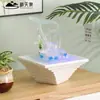 Ornamento Moderno Minimalista de Água Corrente Atraindo Riqueza Fonte de Água Circulante Interna Umidificador Recepção de Empresa Mesa Feng Shui Roda Atraindo Riqueza
