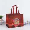 Bolsa No Tejida Recubierta Transfronteriza Bolso de Mano Navideño Embalaje de Ropa Personalizado Bolso de Compras Plegable Estéreo