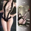 Lencería sexy de Orange Friend, pijama sexy de encaje de una pieza con entrepierna abierta, calientes transparentes con perlas y entrepierna abierta, no es necesario quitar, venta al por mayor 9185
