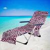 Nueva funda de microfibra para silla de playa, toalla reclinable, bolsa de toalla de playa, impresión digital 3D, serie leopardo, funda para silla
