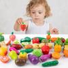 Juguetes de cocina simulación fruta y verdura corte con velcro música cuchillos de cocina juguetes de casa de juegos juguetes educativos venta al por mayor