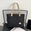 Bolsa Feminina 2024 Outono e Inverno Nova Bolsa Tote Japonesa Lona Trabalho Grande Capacidade Bolsa de Ombro Bolsa de Mão Estudante Universitário Livro