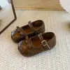 Zapatos Bajos Individuales Dulces para Niños Nuevos Primavera/Otoño 2026 Zapatos Pequeños de Cuero para Bebé Moda Suela Suave Versátiles Zapatos Mocasín Zapatos de Princesa