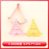 Serie Indígena Molde para Galletas Pluma Dibujo Animado 3D Molde para Galletas DIY Tienda Primitiva Impresión de Simulación