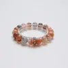 [Restaurante Velas Rojas] Pulseras de Cristal Súper Siete Negro Dorado Natural de Alta Calidad Pulseras de Moda Gris Luna Naranja Gris Luna Venta al Por Mayor