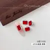 Rhinestones de cristal K9 rojos, sin base, para decoraciones de uñas, adecuados para Navidad y Año Nuevo, en formas como cubos de azúcar helado, cuadrados gordos, huevos de paloma y esferas grandes