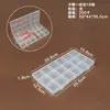 Caja de Almacenamiento de Plástico Transparente de 5 Compartimentos, 8 Compartimentos, 10 Compartimentos, 15 Compartimentos, 24 Compartimentos para Cuentas, Componentes, Joyería y Piezas