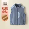 Nova Jaqueta Infantil com Forro de Pelúcia para Meninos e Meninas Gola Alta Ollie Fleece Top Quente Tamanhos Médio e Grande Infantil Estilo Outono e Inverno Jaqueta Atacado