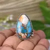 Nuevo Anillo de Cao Shi Manufacturer de Gran Venta para Mujer, Anillo Vintage de Mármol Imitación, Joyería de Nicho con Borde de Candado Metálico