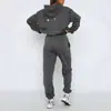 Traje de mujer nuevo de primavera, otoño e invierno transfronterizo europeo y americano, moda deportiva con logotipo, suéter de manga larga con capucha, traje de dos piezas