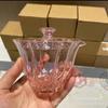 Tazón de té con tapa de pétalo de vidrio Baicai, taza de té con tapa transparente resistente al calor, tazón de té individual, juego de té de kung fu, tazón de té para el hogar
