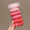 Elástico de Cabelo em Formato de Coração Cor de Café Estilo Coreano para Mulheres, Elástico de Borracha de Alta Elasticidade para Rabos de Cavalo