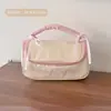 Nova Bolsa de Maquiagem Fofa com Laço Portátil de Grande Capacidade Bolsa de Armazenamento de Lembrança de Viagem Bolsa de Higiene Pessoal à Prova d'Água