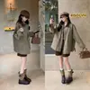 Botines Retro Chuyuji para Mujer 2026 Modelo Nuevo Punta Redonda Tacón Grueso Botas de Montar Marrones Botas Western Plegadas Apiladas