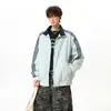 Chaqueta Chuanyang Chaqueta de Rayas Blancas Hombres Mujeres 2026 Nueva Cuello Alto Cremallera Chaqueta Deportiva Informal Versátil Superior