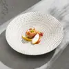 Prato de Chuva de Meteoros de Fábrica, Prato de Cerâmica Branca de Alta Qualidade para Massa, Prato para Comida Ocidental, Prato Redondo de Louça para Hotel