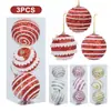 Venda Quente Transfronteiriça Bola de Espuma Pintada DIY Criativa de Natal Árvore de Natal 8cm com Fio Lantejoula Decoração de Espuma Bola de Natal