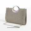 Nova Pulseira Brilhante de Alta Qualidade Cravejada de Diamantes Bolsa para Festa Carmel Bolsa Transversal Plissada no Ombro Bolsa para Banquete de Princesa