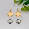 Yingyi Joyería DIY Brocado Song Base para Pendientes de Circonita con Tapa Calabaza Trébol Pendientes Parche Tejido Hecho a Mano Material