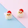 Sinos de Rena de Resina de Natal, Árvore de Natal, Boneco de Neve, Chapéu de Papai Noel, Meias, Argolas Abertas, Acessórios de Mão Atacado