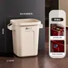 Lixeira Doméstica de Cozinha, Lixeira Removível Grande Capacidade com Rodas para Sala de Estar, Cesto de Lixo Espessado para Banheiro